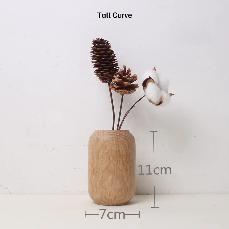Solid wood vase，wooden craft, home decoration wood product