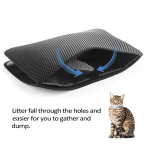 EVA Double Layer Cat Litter Mat,Waterproof,Trapping Litter Clean Pad