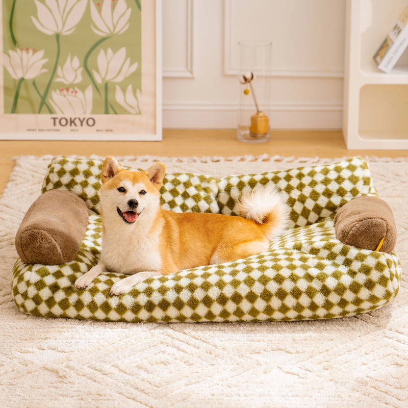 BABEECATS Vintage Leisure Diamond Dog & Cat Sofa Bed