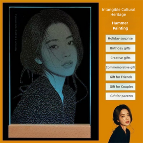 Hammering Glass Painting Trendy Hammer Painting  High-end Gift Customize