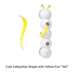 BABEECATS Caterpillar Automatic Cat Teaser Toy ，Inductive Start-Stop, Rechargeable Model