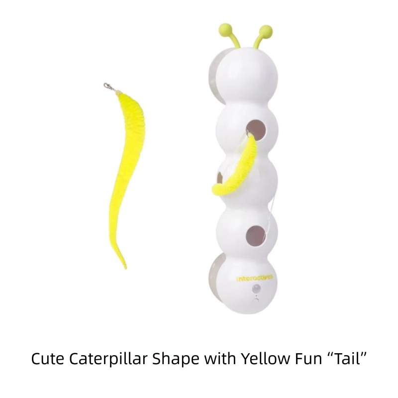 BABEECATS Caterpillar Automatic Cat Teaser Toy ，Inductive Start-Stop, Rechargeable Model