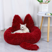 BABEECATS Cat-Ears-Shape Plush Cat Nest