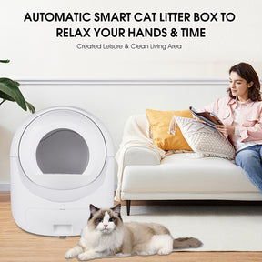 Intelligent Cat LitterBox, Automatically Eliminates Odors, App Control