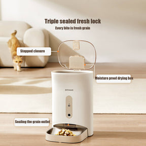 4.5L Automatic Pet Feeder, Mobile App, Video Monitoring, Intelligent Feeding