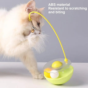 BABEECATS 360-degree Rotating Teaser Stick with Rolling Ball