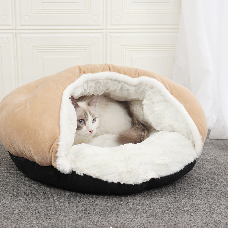 PSM Winter Warm Plush Slippers Cat Sleeping Bag,Pet Nest