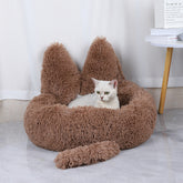 BABEECATS Cat-Ears-Shape Plush Cat Nest