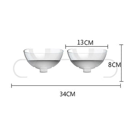 Cat Double Bowls,Transparent Bowl With Base Stand