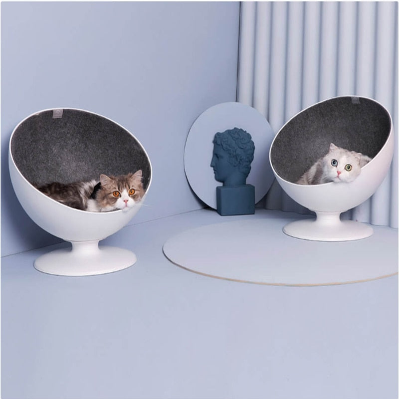 BABEECATS Fiber Spinning Stylish Modern Cat  Nest