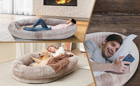 Sleeping With Your Pet,Super Big Bed For Person Also Pet,Big Dog Bed