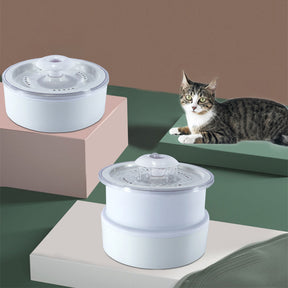 Foldable Pet Water Dispenser, Luminous , Water Cycle  Water Feeder