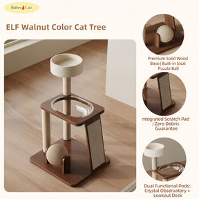 BABEECATS ELF Walnut Color Cat Tree