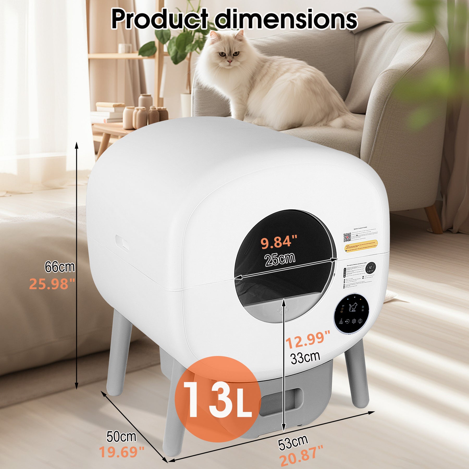 4-Legged Shape Automatic Cat Litter Box