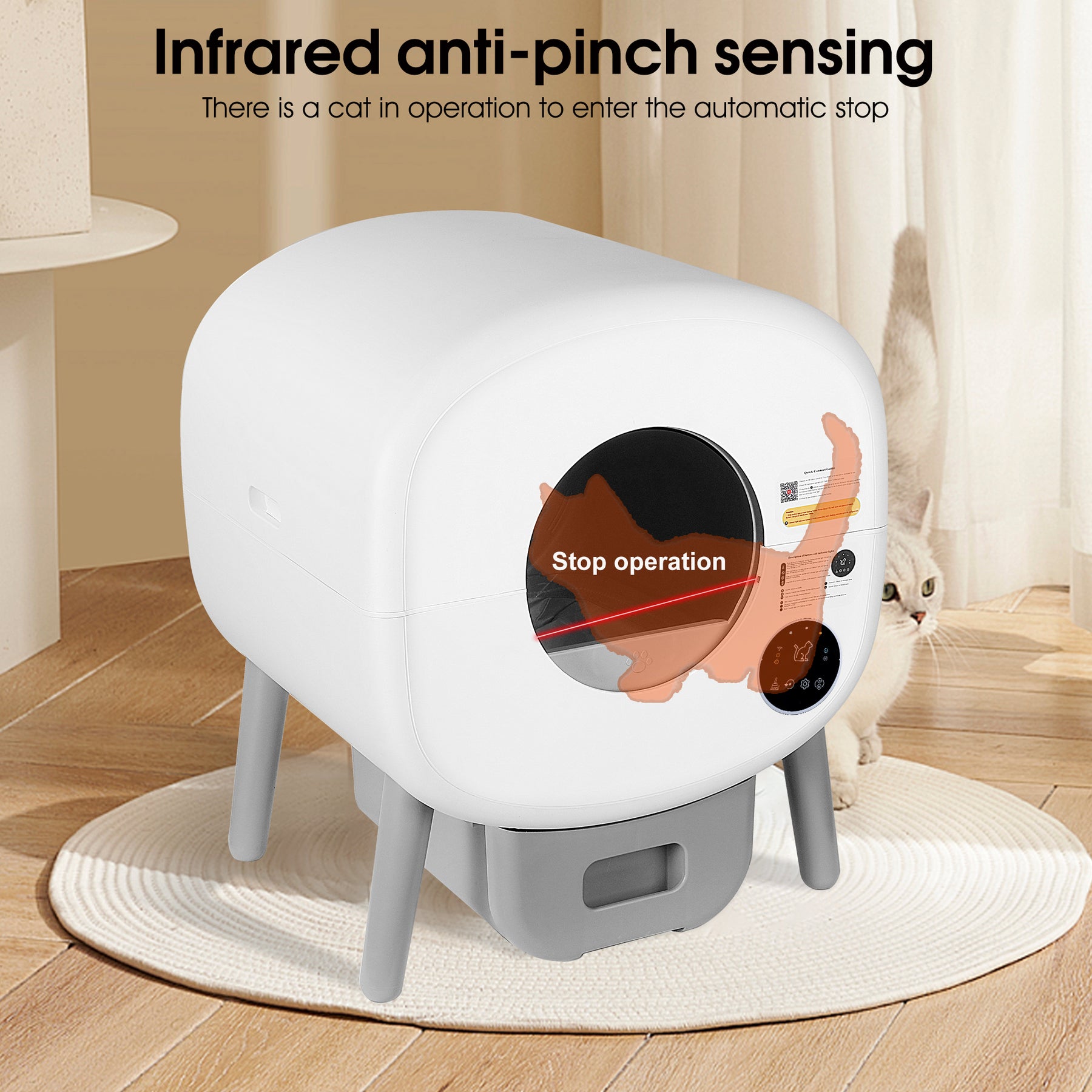 4-Legged Shape Automatic Cat Litter Box