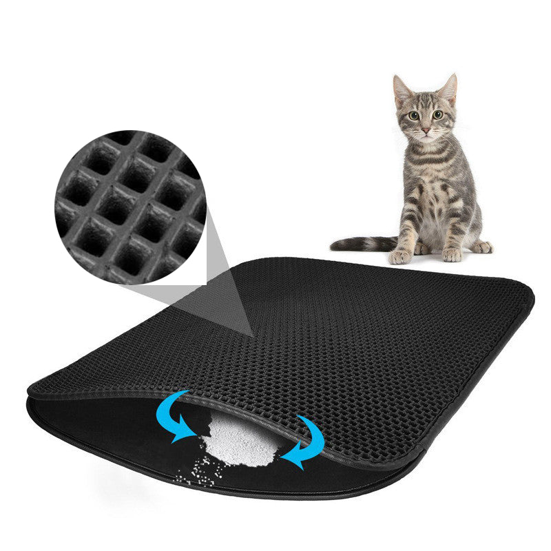 EVA Double Layer Cat Litter Mat,Waterproof,Trapping Litter Clean Pad