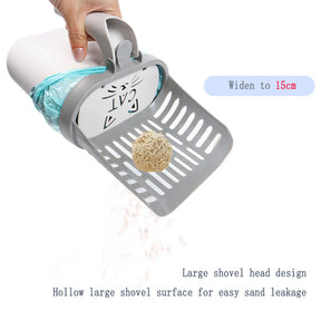 BABEECATS Integrated Cat Litter Shovel Set Bin Bag