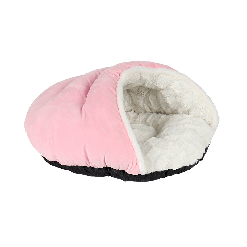 PSM Winter Warm Plush Slippers Cat Sleeping Bag,Pet Nest