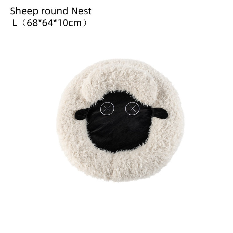 BABEECATS Sheep-Shaped Pet Warm Dream Nest