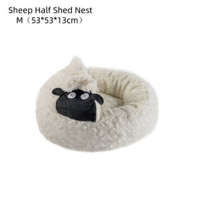 BABEECATS Sheep-Shaped Pet Warm Dream Nest