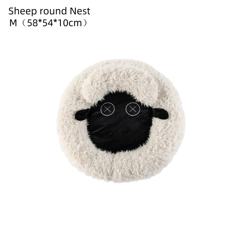 BABEECATS Sheep-Shaped Pet Warm Dream Nest