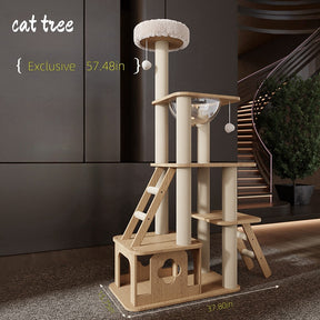 BABEECATS Log-style Sisal Column Cat Tree