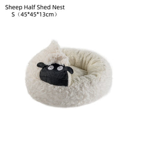 BABEECATS Sheep-Shaped Pet Warm Dream Nest