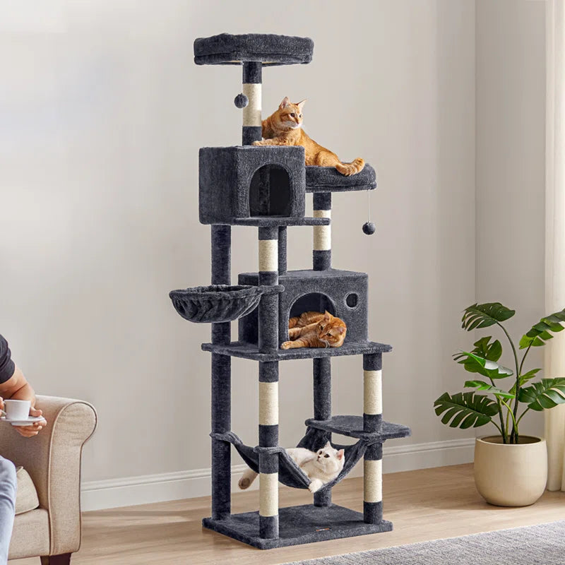 BABEECATS 78.3" Multi-Level Cat Tree with Cat Scratching Posts, Warm Cat Condo