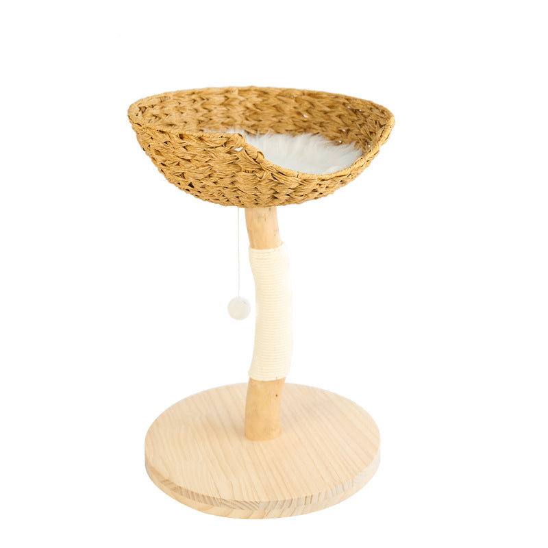 BABEECATS Single Rattan Nest Cat Tree