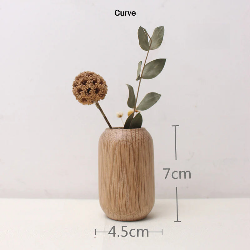 Solid wood vase，wooden craft, home decoration wood product