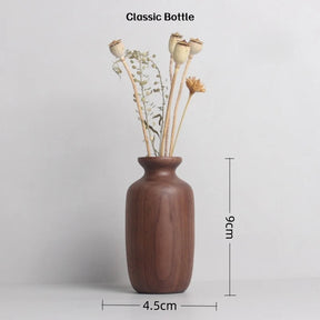 Solid wood vase，wooden craft, home decoration wood product