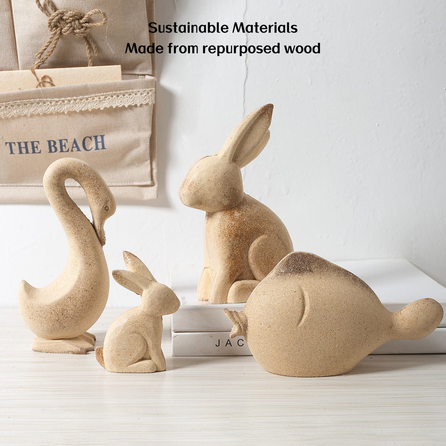Recrafted Wooden Animal Decor – Unfinished DIY Paintable Figurines