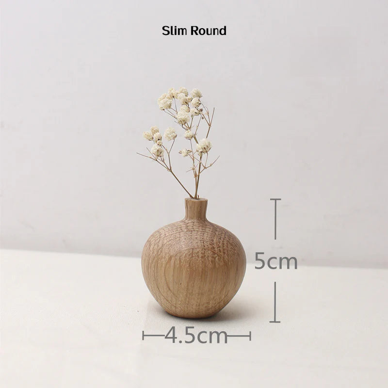 Solid wood vase，wooden craft, home decoration wood product