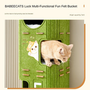 BABEECATS Luck Multi-Functional Fun Felt Bucket