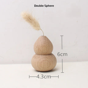 Solid wood vase，wooden craft, home decoration wood product