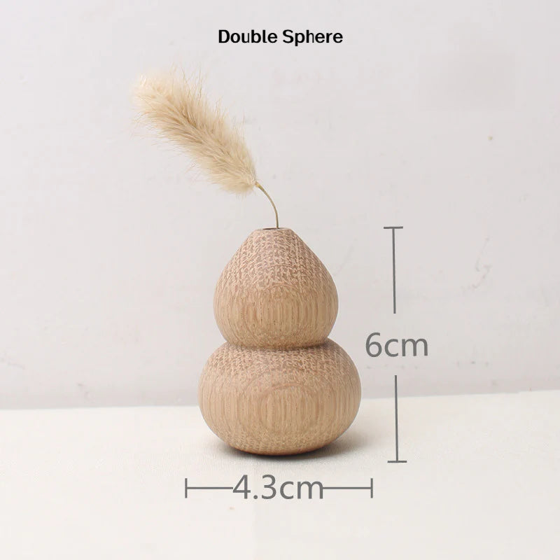 Solid wood vase，wooden craft, home decoration wood product