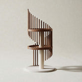 Luxury designer cat tree by BABEECATS integrated into contemporary interior design【Three Layers】Walnut Color