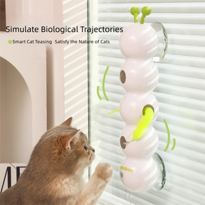 BABEECATS Caterpillar Automatic Cat Teaser Toy ，Inductive Start-Stop, Rechargeable Model