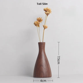 Solid wood vase，wooden craft, home decoration wood product