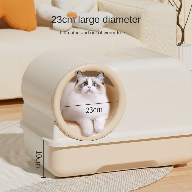 BABEECATS Fully Enclosed Milk Cake Extra Large Corridor Drawer Cat Litter Box