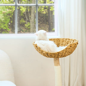 BABEECATS Single Rattan Nest Cat Tree