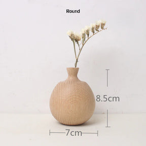 Solid wood vase，wooden craft, home decoration wood product