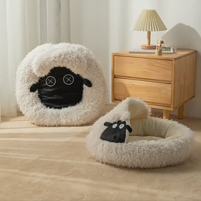 BABEECATS Sheep-Shaped Pet Warm Dream Nest